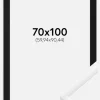 Ramme New Lifestyle Hvid 70x100 cm - Passepartout Sort 24x36 inches