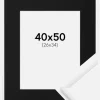 Ramme New Lifestyle Hvid 40x50 cm - Passepartout Sort 27x35 cm
