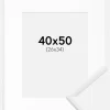 Ramme New Lifestyle Hvid 40x50 cm - Passepartout Hvid 27x35 cm