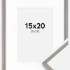 Ramme New Lifestyle jordgrå 15x20 cm - Passepartout Hvid 10x15 cm