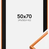 Ramme New Lifestyle Lys Orange 50x70 cm - Passepartout Sort 42x59,4 cm (A2)