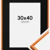 Ramme New Lifestyle Lys Orange 30x40 cm - Passepartout Sort 21x30 cm