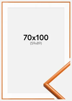 Ramme New Lifestyle Lys Orange 70x100 cm - Passepartout Hvid 60x90 cm
