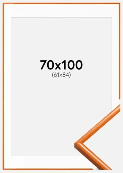 Ramme New Lifestyle Lys Orange 70x100 cm - Passepartout Hvid 62x85 cm