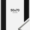 Ramme New Lifestyle Lysegrå 50x70 cm - Passepartout Sort 33x56 cm