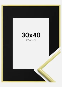 Ramme New Lifestyle Lysegul 30x40 cm - Passepartout Sort 20x28 cm