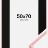 Ramme New Lifestyle Lyserød 50x70 cm - Passepartout Sort 33x56 cm