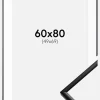 Ramme New Lifestyle Mat Sort 60x80 cm - Passepartout Hvid 50x70 cm