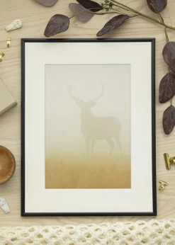 Ramme New Lifestyle Mat Sort 60x80 cm - Passepartout Hvid 50x70 cm