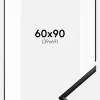 Ramme New Lifestyle Mat Sort 60x90 cm - Passepartout Hvid 40x70 cm