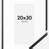 Ramme New Lifestyle Mat Sort 20x30 cm - Passepartout Hvid 10x20 cm