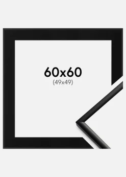 Ramme New Lifestyle Mat Sort 60x60 cm - Passepartout Sort 50x50 cm
