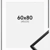 Ramme New Lifestyle Mat Sort 60x80 cm - Passepartout Hvid 50x60 cm