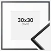 Ramme New Lifestyle Mat Sort 30x30 cm - Passepartout Hvid 20x20 cm