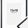 Ramme New Lifestyle Mat Sort 13x18 cm - Passepartout Hvid 3,5x5 inches
