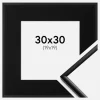 Ramme New Lifestyle Mat Sort 30x30 cm - Passepartout Sort 20x20 cm