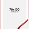 Ramme New Lifestyle Medium Red 70x100 cm - Passepartout Hvid 59,4x84 cm (A1)