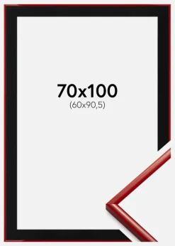 Ramme New Lifestyle Medium Red 70x100 cm - Passepartout Sort 61x91,5 cm