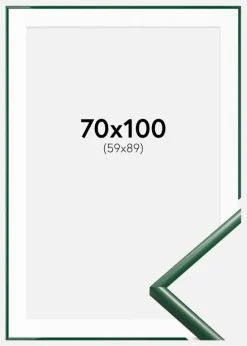 Ramme New Lifestyle Moss Green 70x100 cm - Passepartout Hvid 60x90 cm