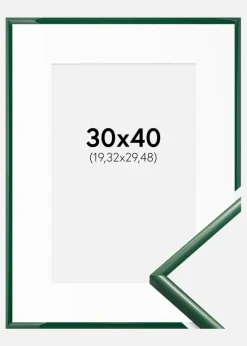 Ramme New Lifestyle Moss Green 30x40 cm - Passepartout Hvid 8x12 inches