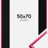 Ramme New Lifestyle Mørk Rosa 50x70 cm - Passepartout Sort 33x56 cm