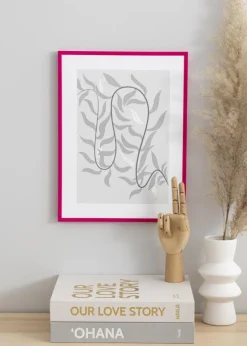 Ramme New Lifestyle Mørk Rosa 70x100 cm - Passepartout Hvid 62x85 cm