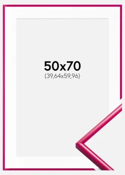 Ramme New Lifestyle Mørk Rosa 50x70 cm - Passepartout Hvid 16x24 inches