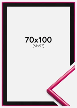 Ramme New Lifestyle Mørk Rosa 70x100 cm - Passepartout Sort 62x93 cm