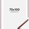 Ramme New Lifestyle Mørkerød 70x100 cm - Passepartout Hvid 59,4x84 cm (A1)