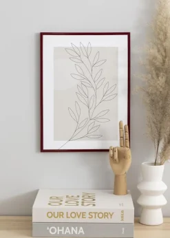 Ramme New Lifestyle Mørkerød 70x100 cm - Passepartout Sort 62x93 cm
