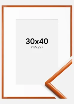 Ramme New Lifestyle Orange 30x40 cm - Passepartout Hvid 20x30 cm