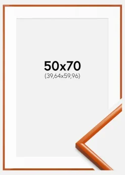 Ramme New Lifestyle Orange 50x70 cm - Passepartout Hvid 16x24 inches