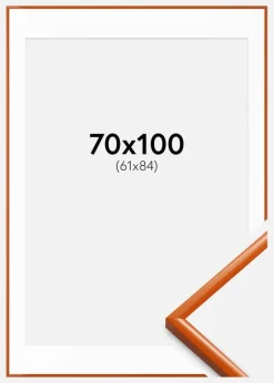 Ramme New Lifestyle Orange 70x100 cm - Passepartout Hvid 62x85 cm