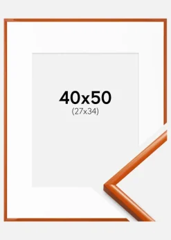 Ramme New Lifestyle Orange 40x50 cm - Passepartout Hvid 28x35 cm