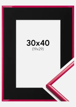 Ramme New Lifestyle Rose 30x40 cm - Passepartout Sort 20x30 cm