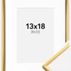 Ramme New Lifestyle Shiny Gold 13x18 cm - Passepartout Hvid 9x13 cm