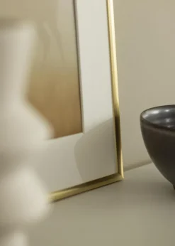 Ramme New Lifestyle Shiny Gold 40x50 cm - Passepartout Hvid 12x16 inches