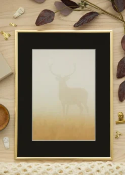 Ramme New Lifestyle Shiny Gold 30x40 cm - Passepartout Sort 8x12 inches