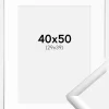 Ramme New Lifestyle Sølv 40x50 cm - Passepartout Hvid 30x40 cm