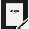 Ramme New Lifestyle Sort 35x50 cm - Passepartout Sort 24x30 cm