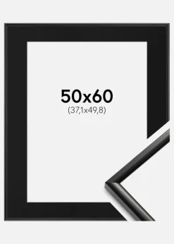 Ramme New Lifestyle Sort 50x60 cm - Passepartout Sort 15x20 inches