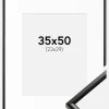 Ramme New Lifestyle Sort 35x50 cm - Passepartout Hvid 24x30 cm