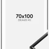 Ramme New Lifestyle Sort 70x100 cm - Passepartout Hvid 59,4x84 cm (A1)