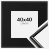 Ramme New Lifestyle Sort 40x40 cm - Passepartout Sort 25x25 cm