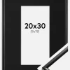 Ramme New Lifestyle Sort 20x30 cm - Passepartout Sort 10x20 cm