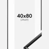 Ramme New Lifestyle Sort 40x80 cm - Passepartout Hvid 25x70 cm