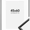 Ramme New Lifestyle Sort 45x60 cm - Passepartout Hvid 12x18 inches