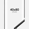 Ramme New Lifestyle Sort 40x80 cm - Passepartout Hvid 30x66 cm