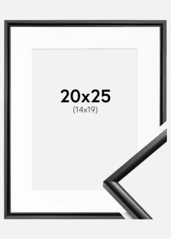 Ramme New Lifestyle Sort 20x25 cm - Passepartout Hvid 15x20 cm