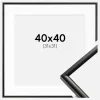 Ramme New Lifestyle Sort 40x40 cm - Passepartout Hvid 32x32 cm